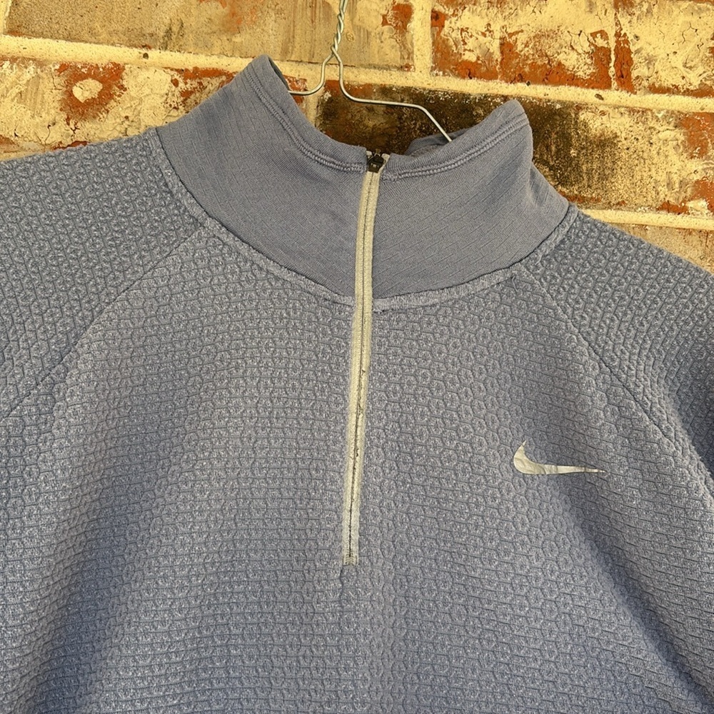 Nike Sphere Blue Textured Women's 1/2-Zip Running Top - Picture 6 of 10